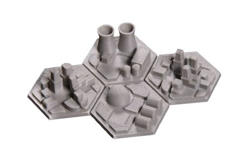 3D Space Colony Hex Tiles for Terraforming Mars